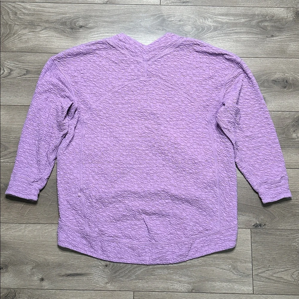 Lululemon Rippled V-Neck Pullover‎ Long Sleeve Wisteria Purple Size 10